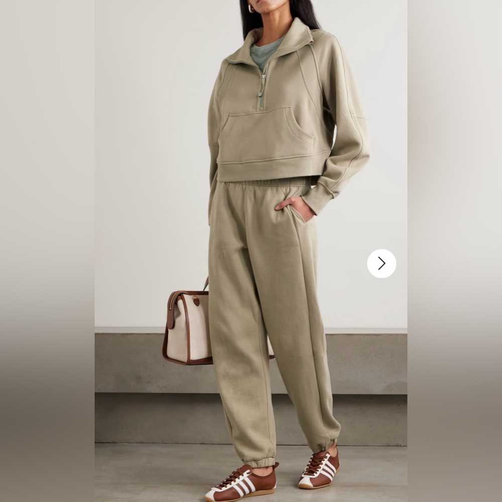 Lululemon 
Scuba Mid-Rise cotton-blend jersey track pants